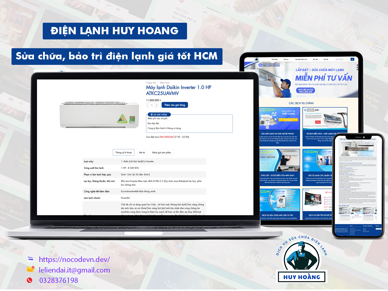 Điện lạnh Huy Hoàng – Sửa chữa, bảo trì điện lạnh giá tốt HCM